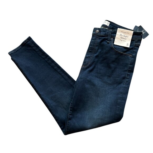 NWT Abercrombie & Fitch The Super Skinny High Rise Jeans - Picture 1 of 6